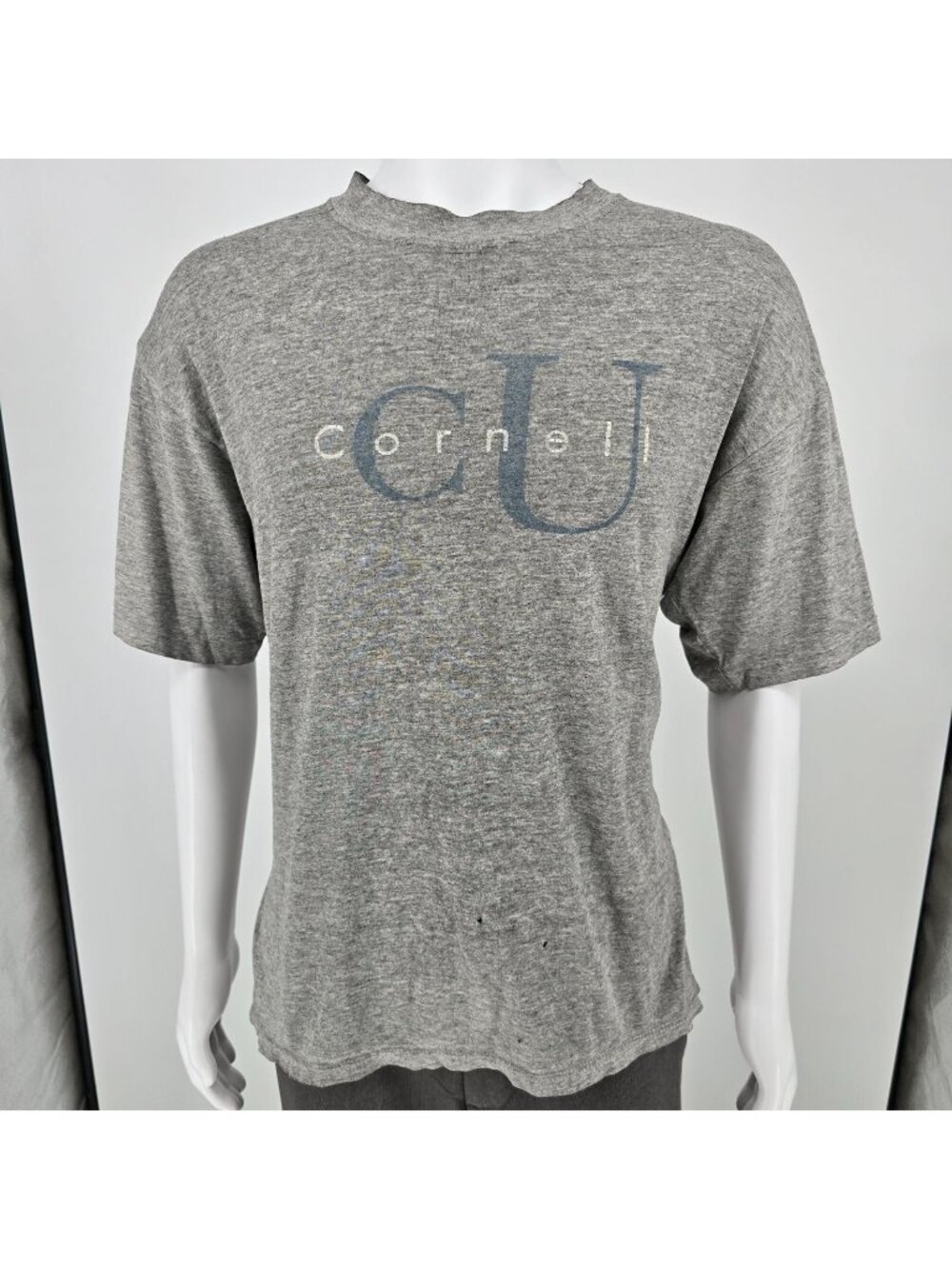 Thrashed Vintage 1990s League Collegiate Wear CU Cornell University T-Shirt (L)